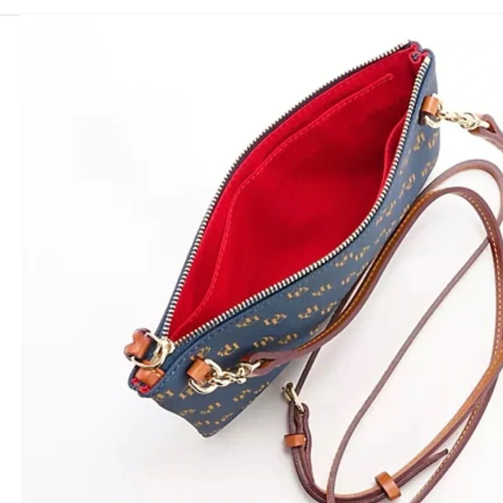 D&B Gretta Zipper Leather Crossbody Purse 💞 - Picture 2 of 8